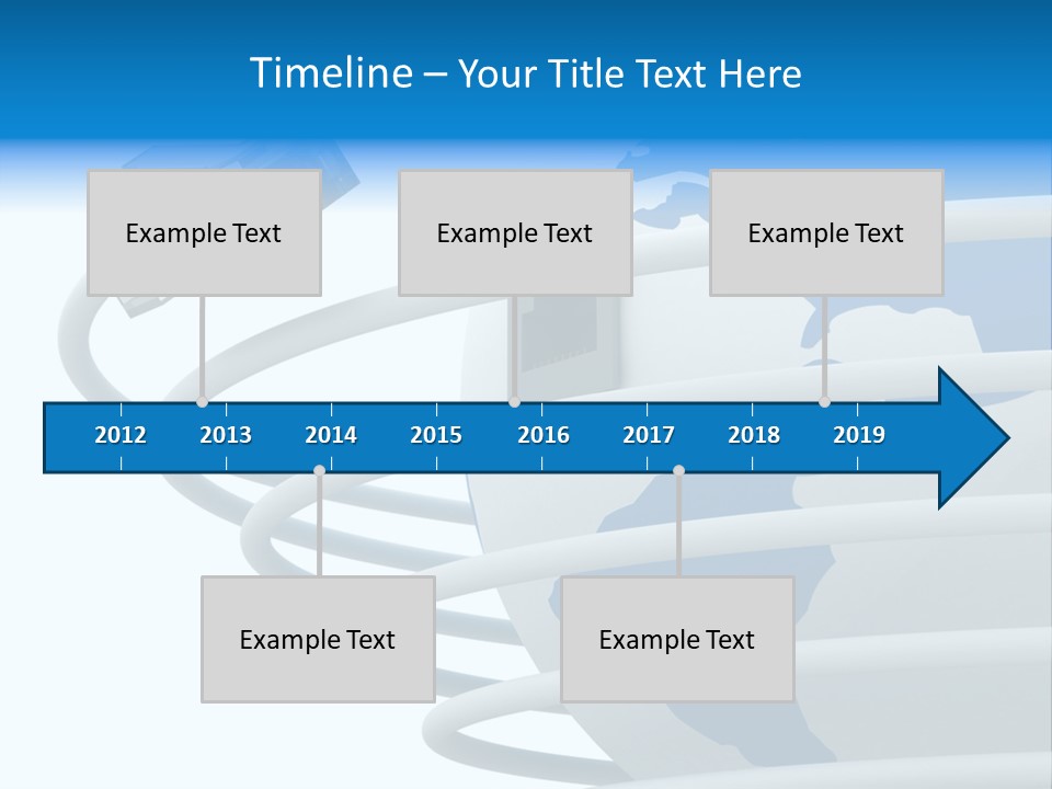 Closeup Ethernet Planet PowerPoint Template