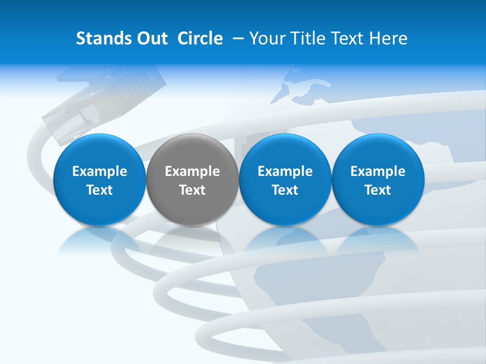 Closeup Ethernet Planet PowerPoint Template