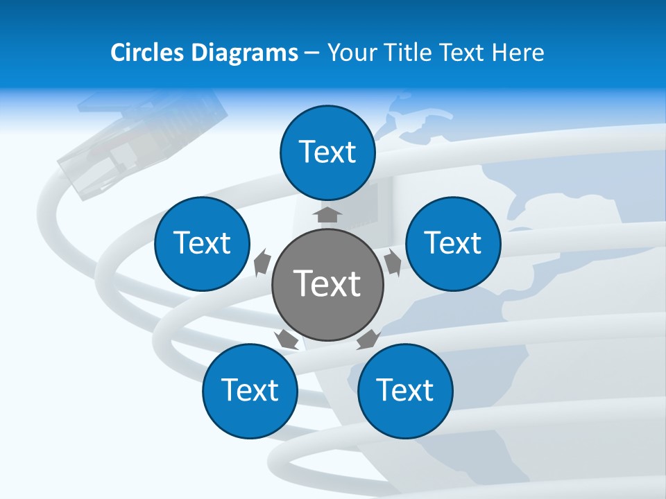 Closeup Ethernet Planet PowerPoint Template