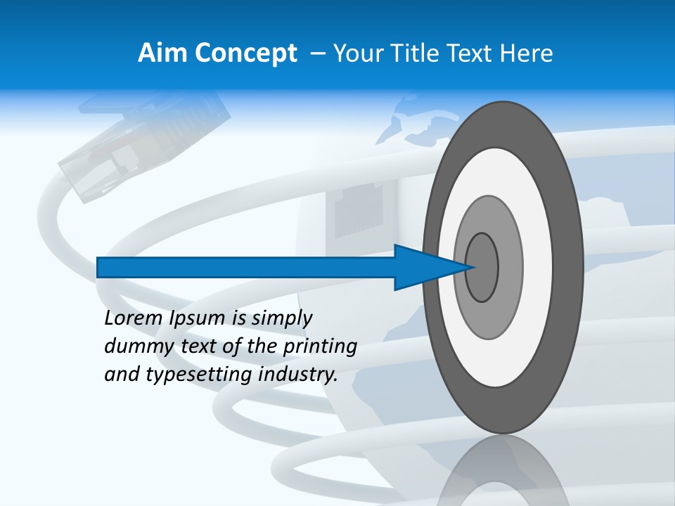 Closeup Ethernet Planet PowerPoint Template