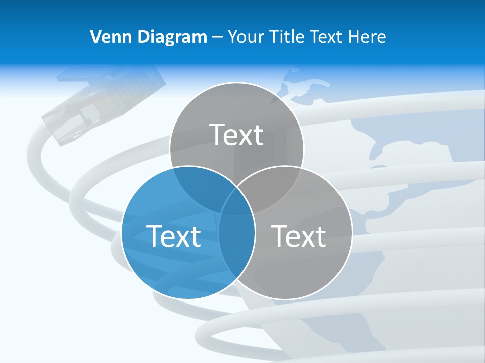 Closeup Ethernet Planet PowerPoint Template