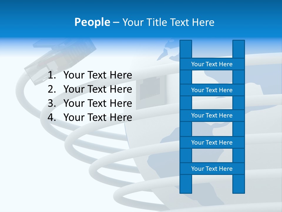 Closeup Ethernet Planet PowerPoint Template