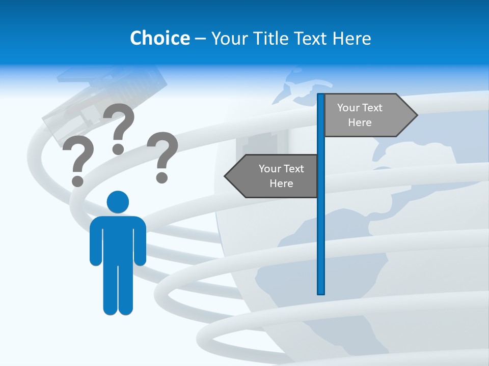Closeup Ethernet Planet PowerPoint Template