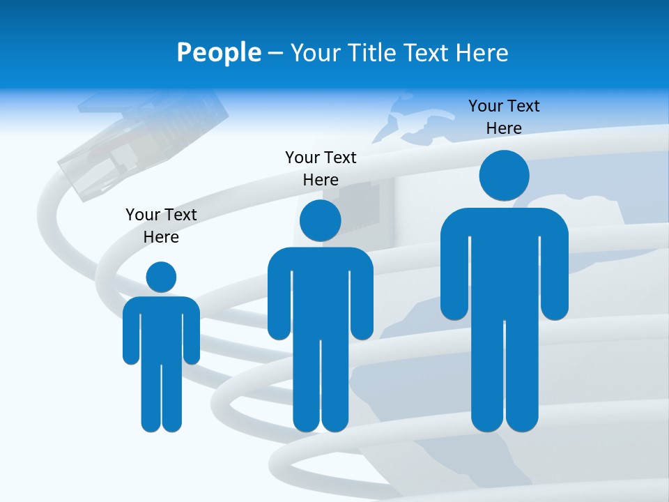 Closeup Ethernet Planet PowerPoint Template
