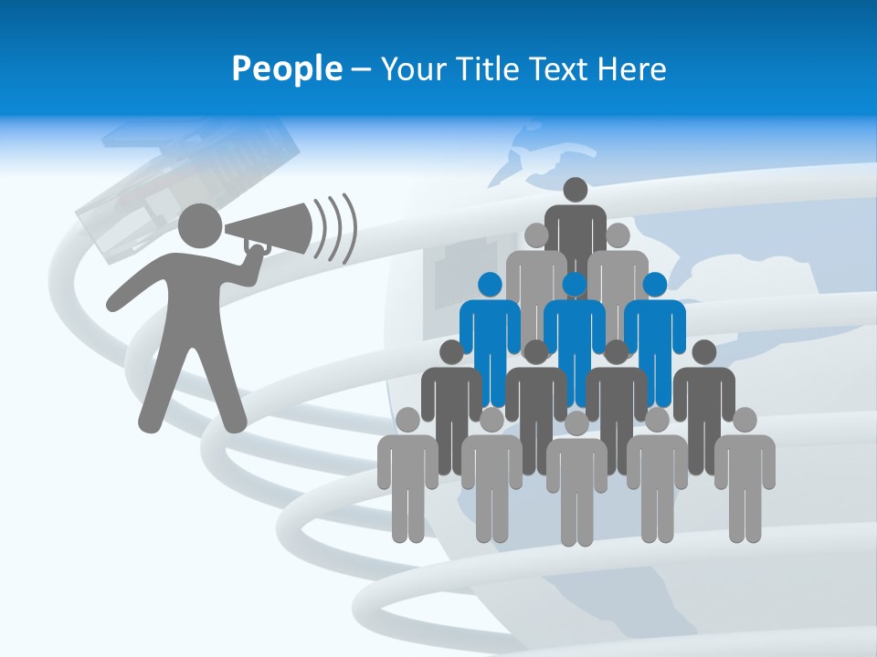 Closeup Ethernet Planet PowerPoint Template