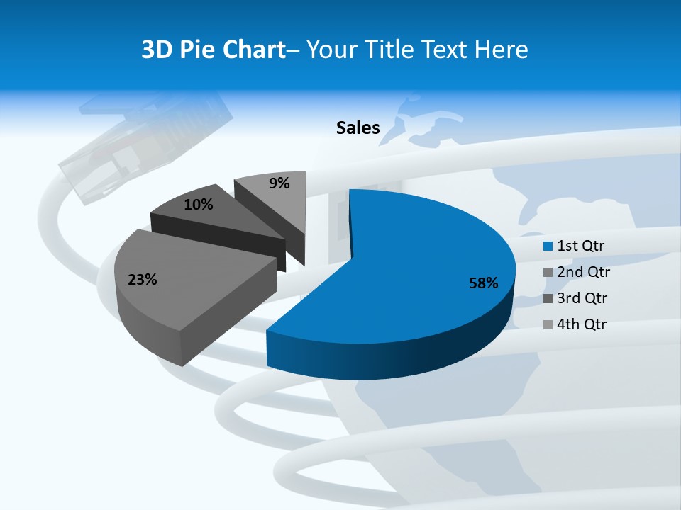 Closeup Ethernet Planet PowerPoint Template