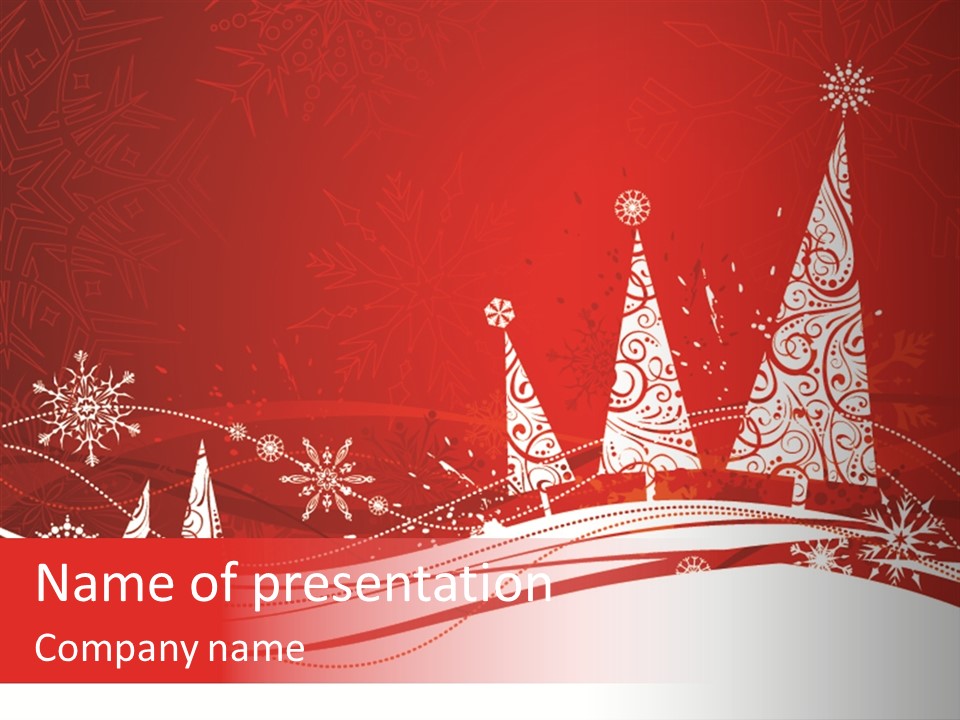 A Red And White Christmas Powerpoint Presentation PowerPoint Template