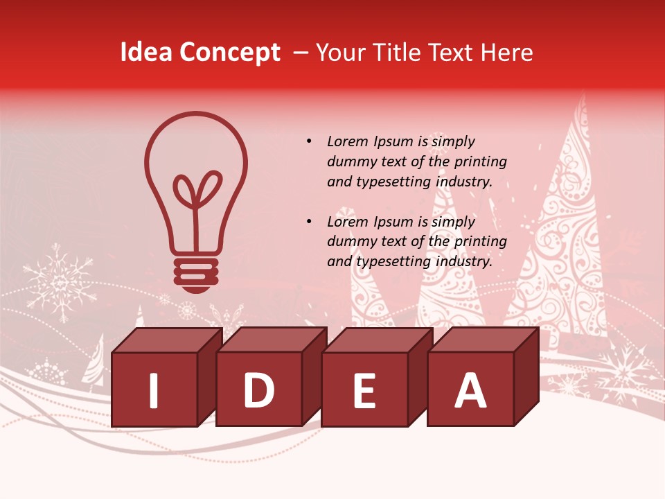 A Red And White Christmas Powerpoint Presentation PowerPoint Template