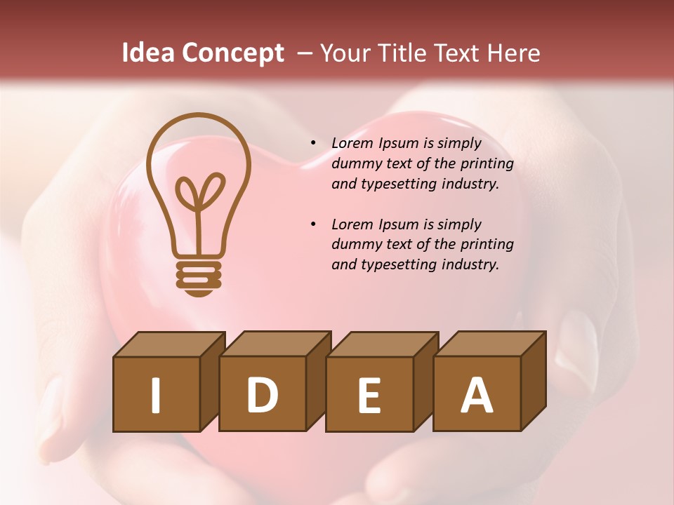 Love Concept Giving PowerPoint Template