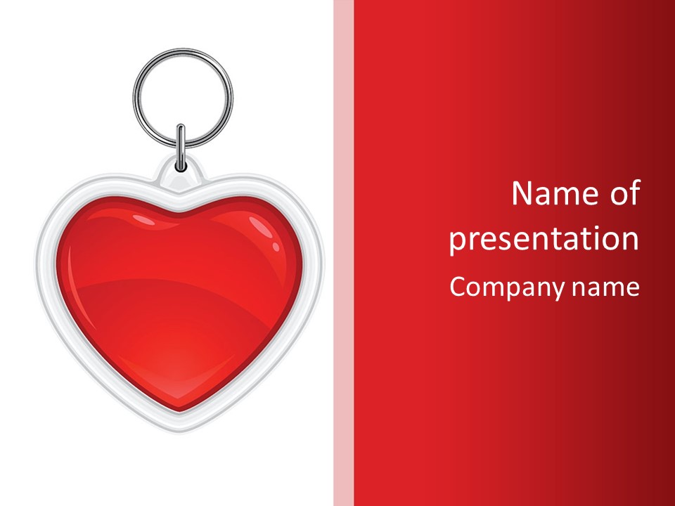 Red Love White PowerPoint Template