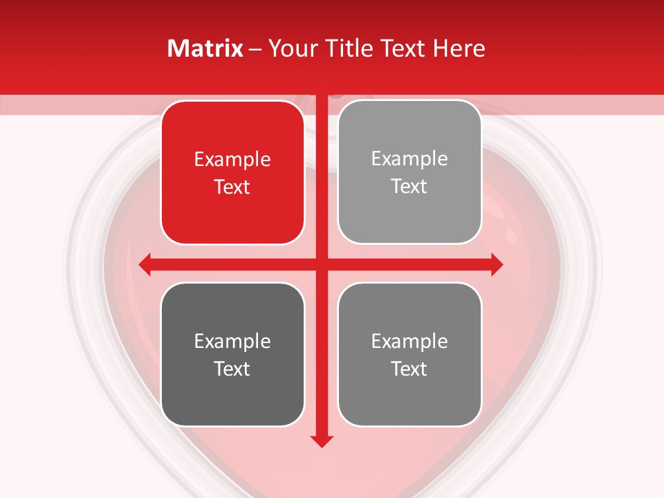 Red Love White PowerPoint Template