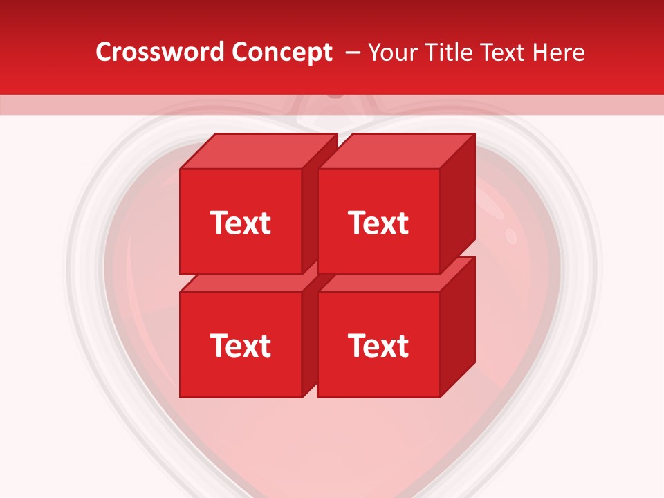 Red Love White PowerPoint Template