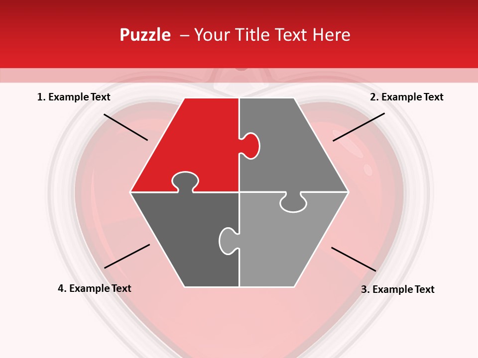 Red Love White PowerPoint Template