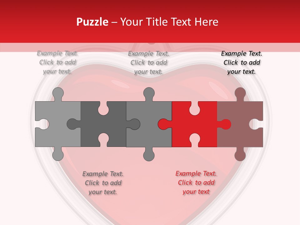 Red Love White PowerPoint Template