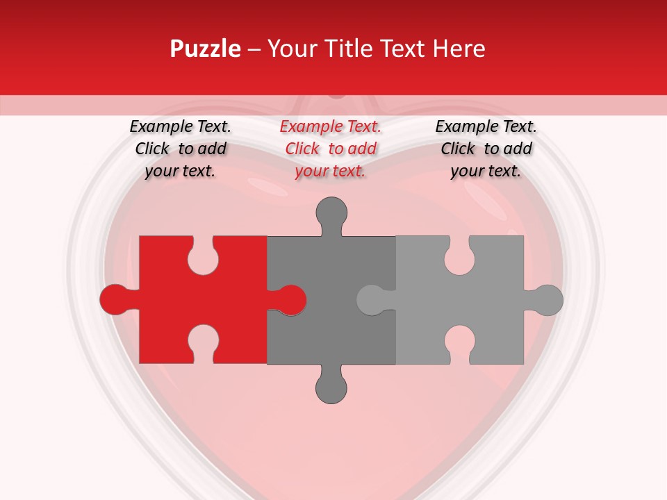 Red Love White PowerPoint Template