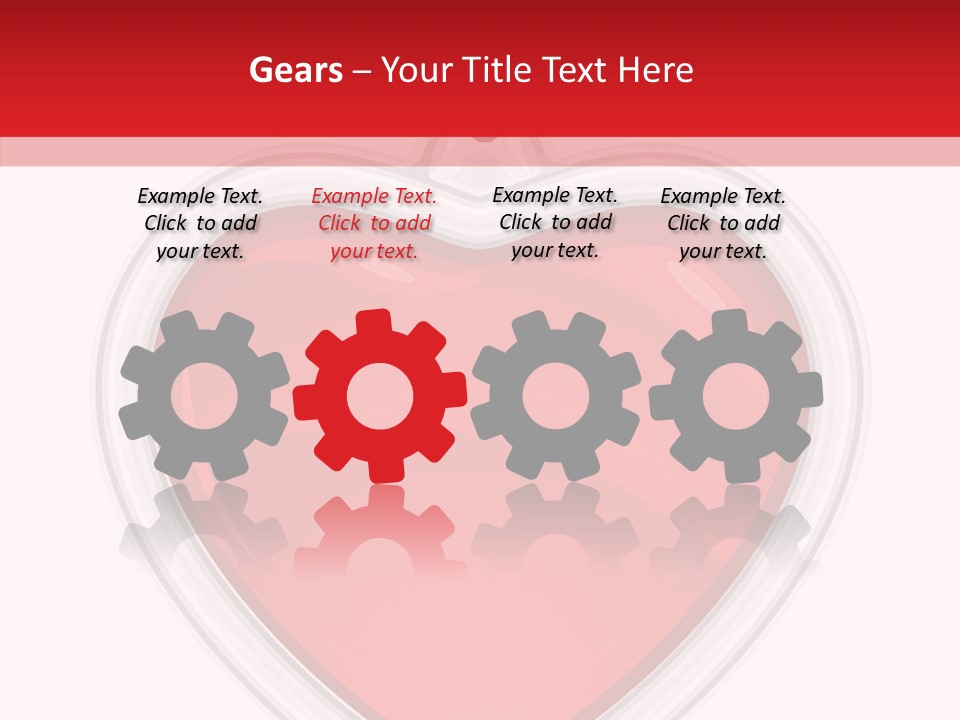 Red Love White PowerPoint Template