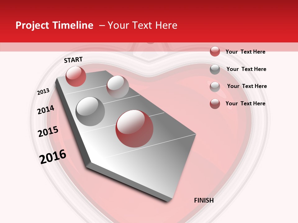 Red Love White PowerPoint Template
