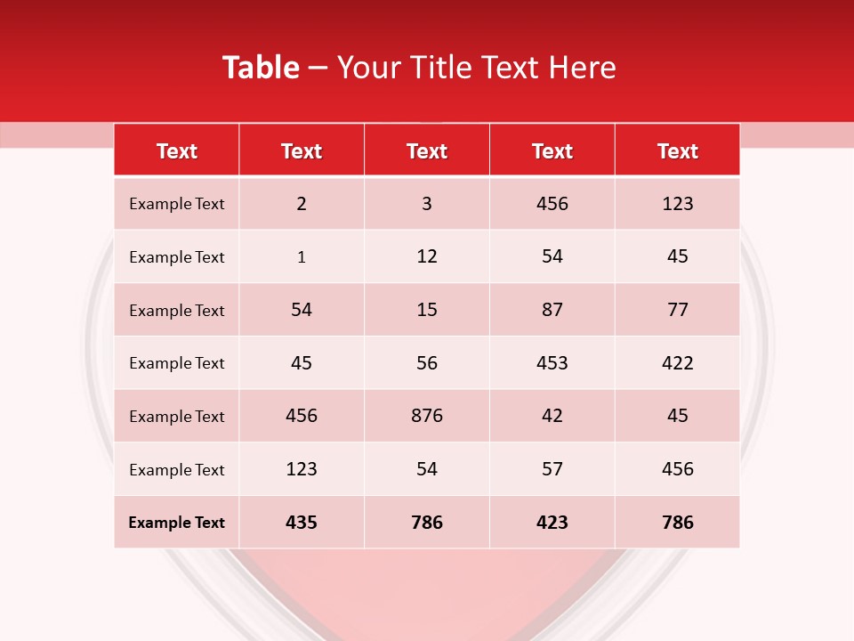 Red Love White PowerPoint Template