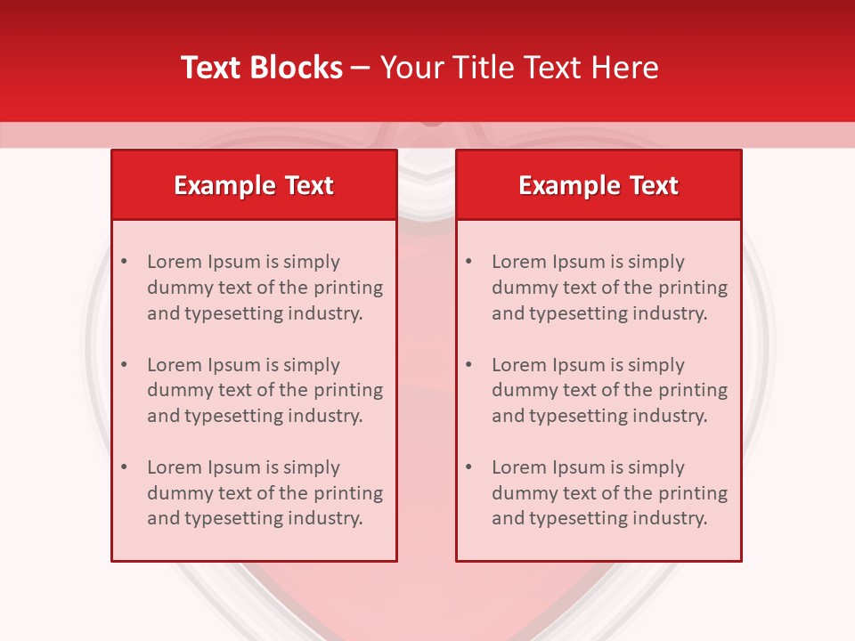 Red Love White PowerPoint Template