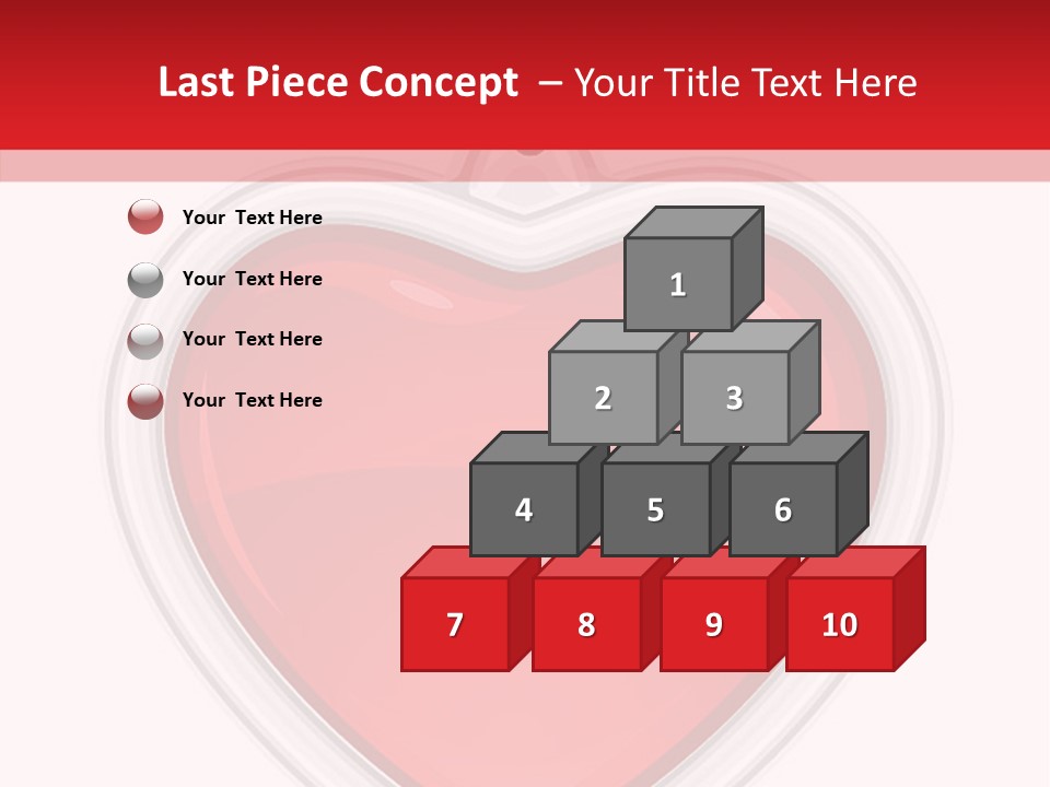 Red Love White PowerPoint Template