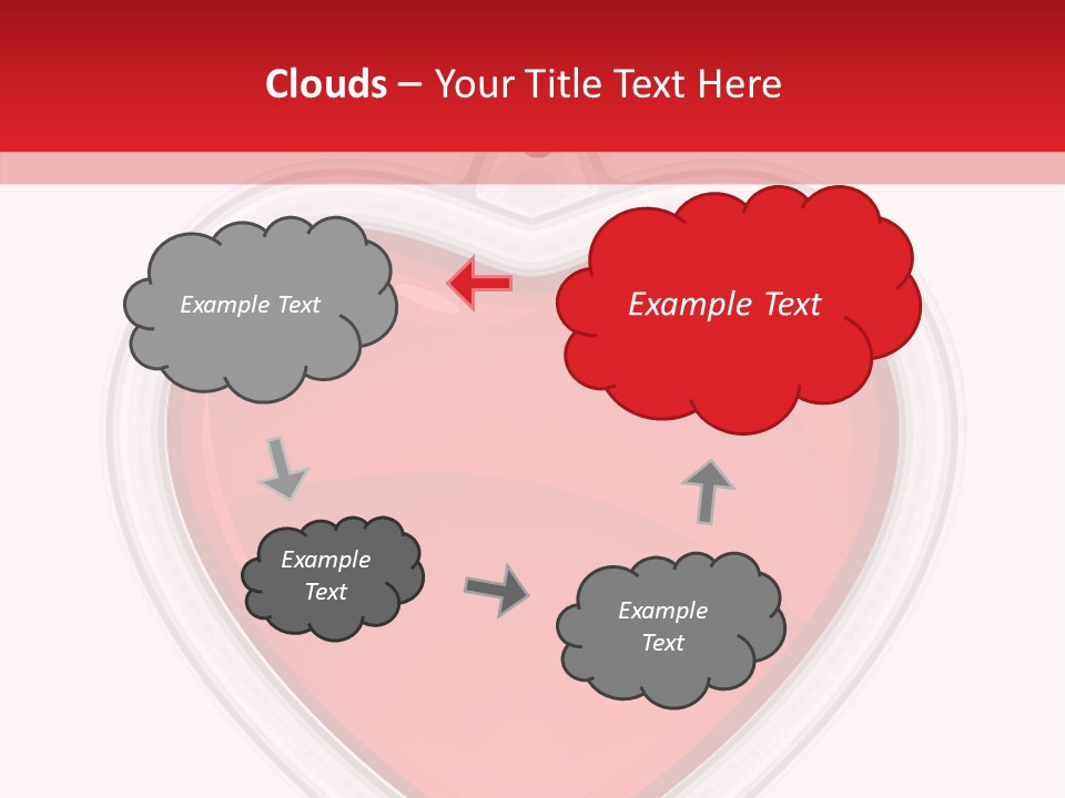 Red Love White PowerPoint Template