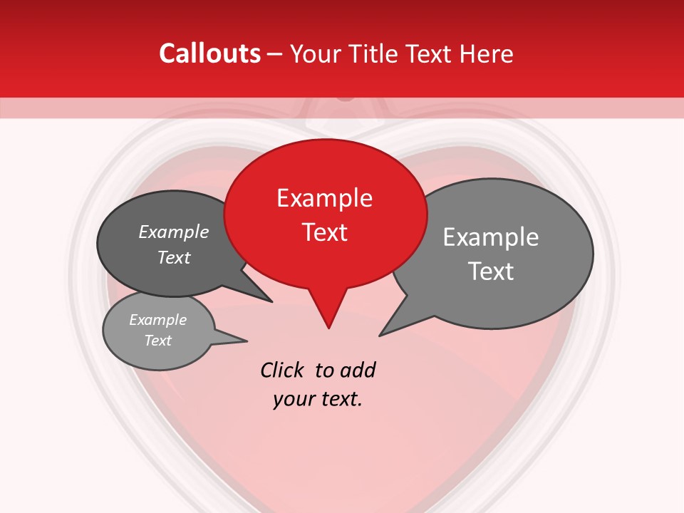 Red Love White PowerPoint Template