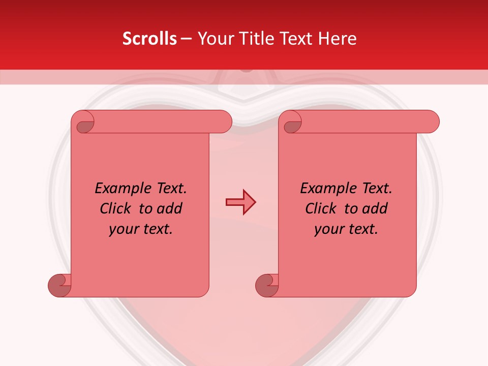 Red Love White PowerPoint Template
