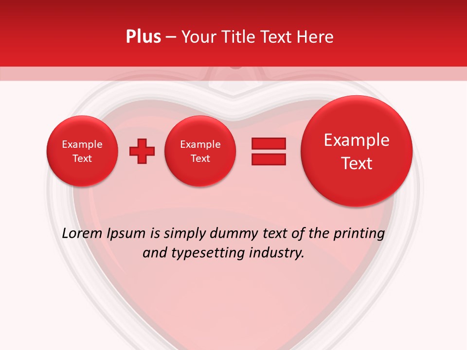Red Love White PowerPoint Template