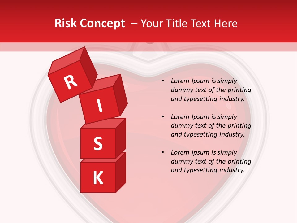 Red Love White PowerPoint Template