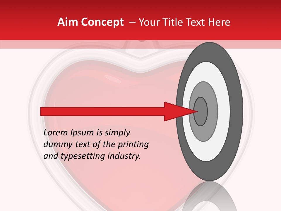 Red Love White PowerPoint Template