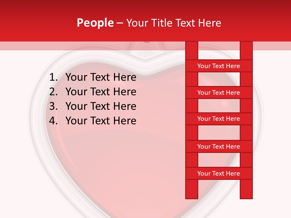 Red Love White PowerPoint Template