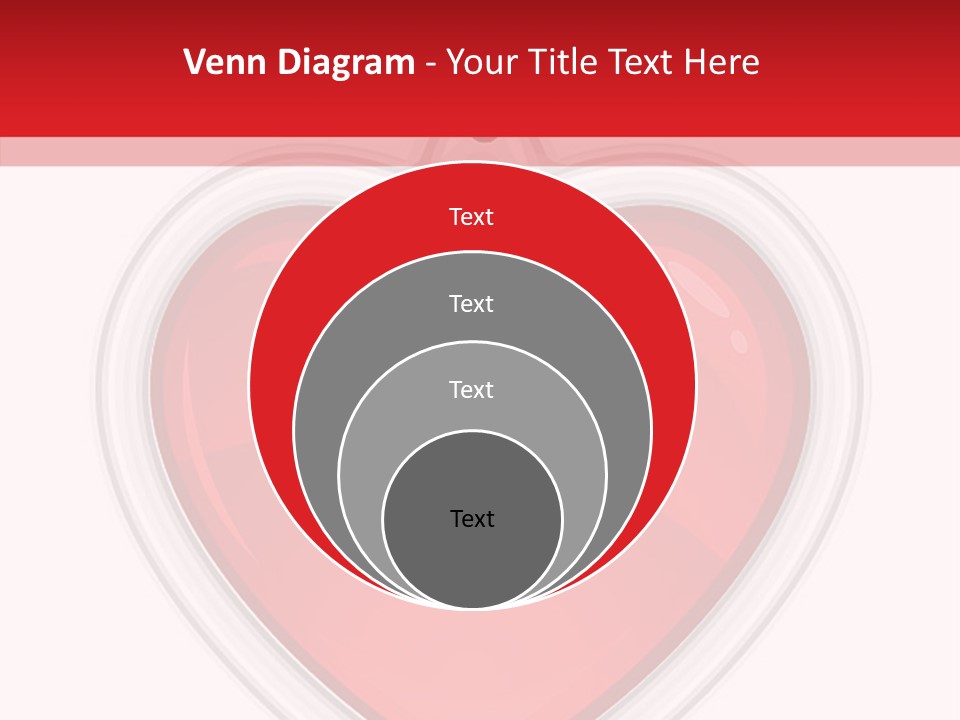 Red Love White PowerPoint Template