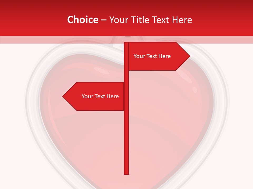Red Love White PowerPoint Template
