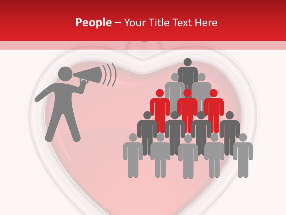 Red Love White PowerPoint Template