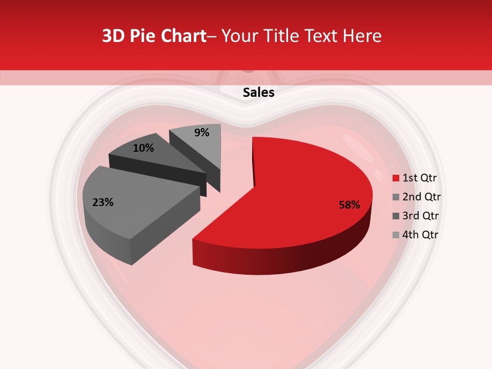 Red Love White PowerPoint Template