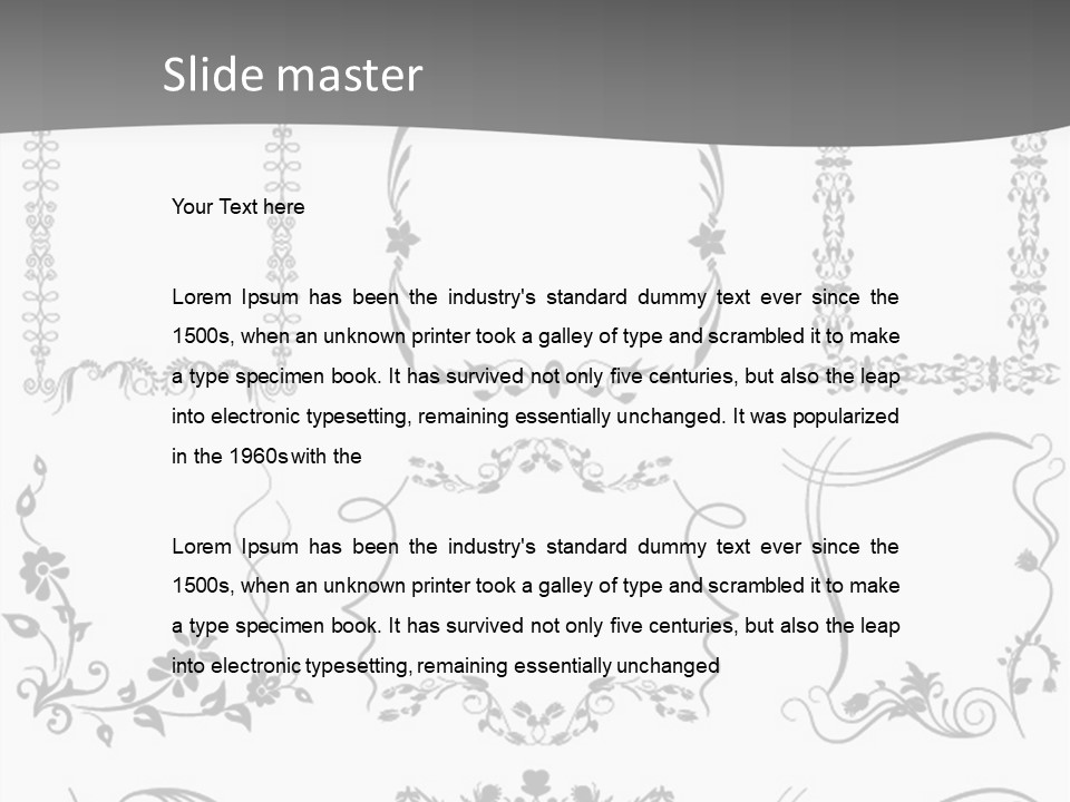 A Large Number Of Frames And Ornaments On A White Background PowerPoint Template