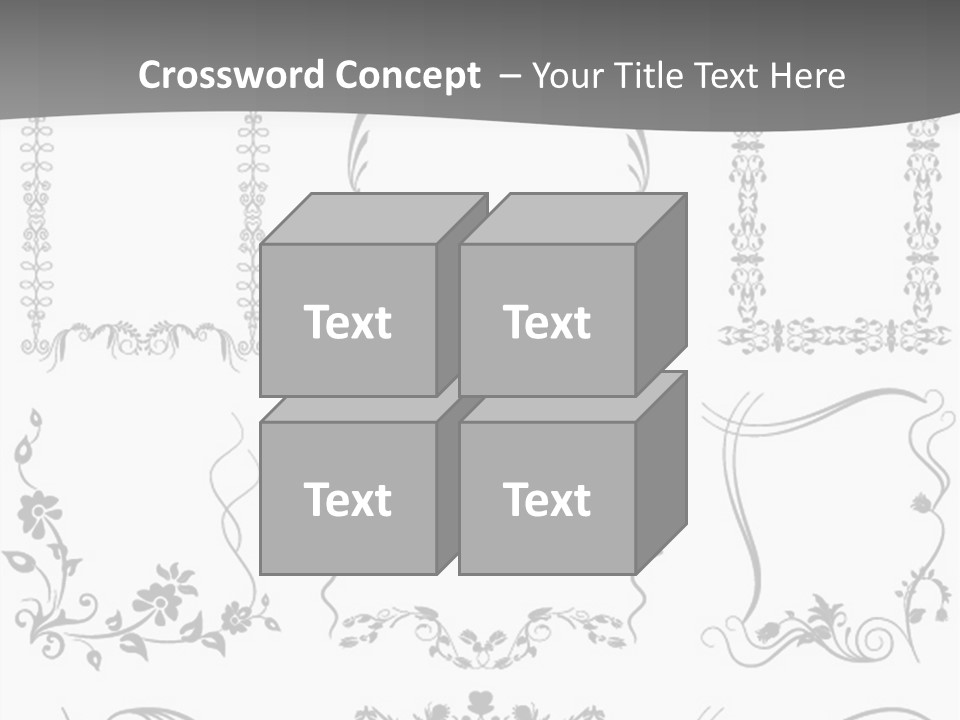 A Large Number Of Frames And Ornaments On A White Background PowerPoint Template