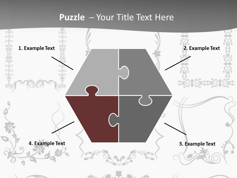 A Large Number Of Frames And Ornaments On A White Background PowerPoint Template