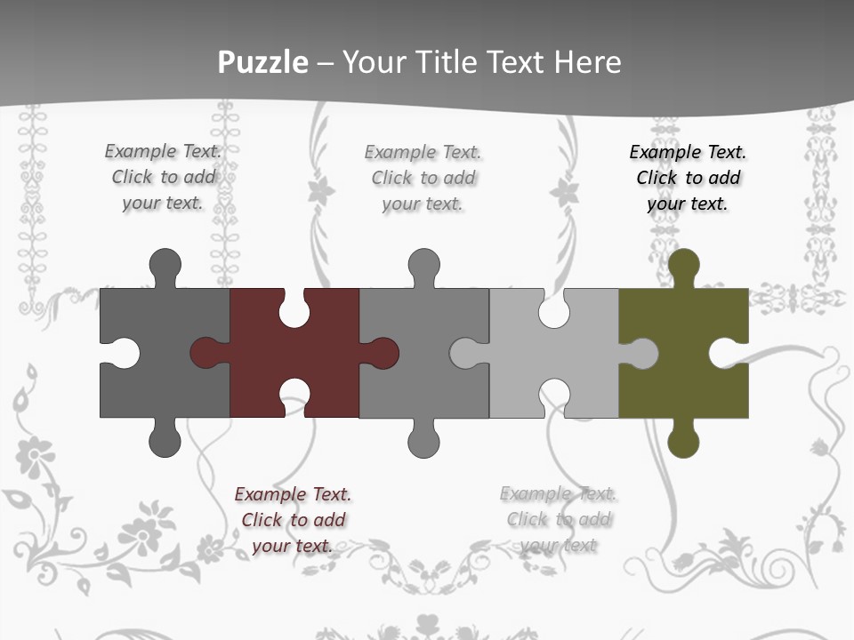 A Large Number Of Frames And Ornaments On A White Background PowerPoint Template