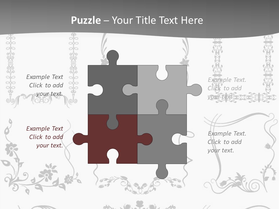 A Large Number Of Frames And Ornaments On A White Background PowerPoint Template