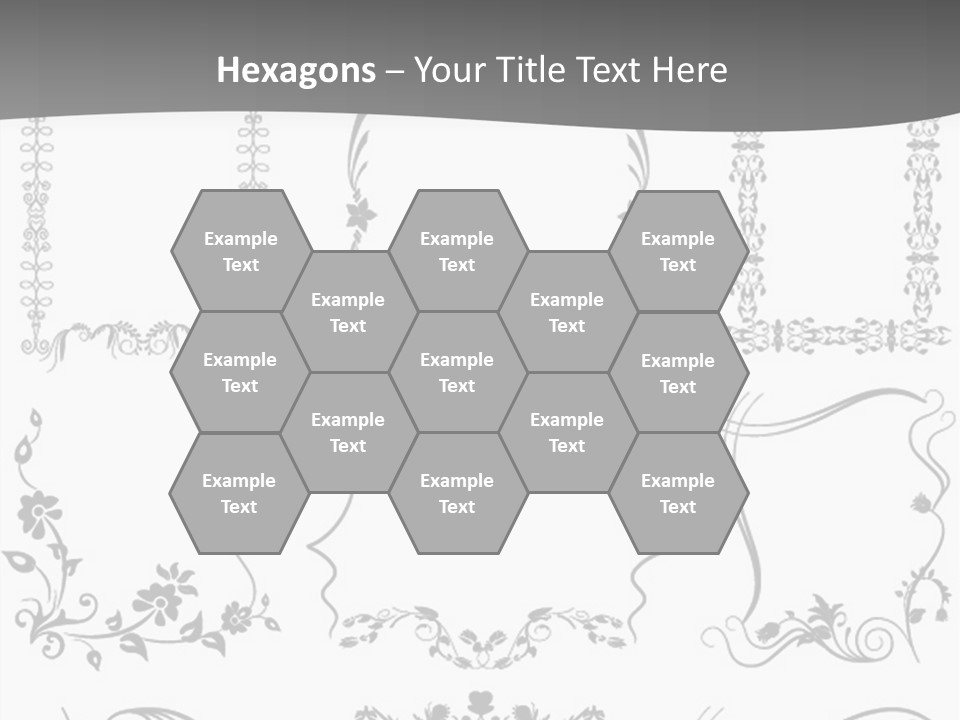 A Large Number Of Frames And Ornaments On A White Background PowerPoint Template