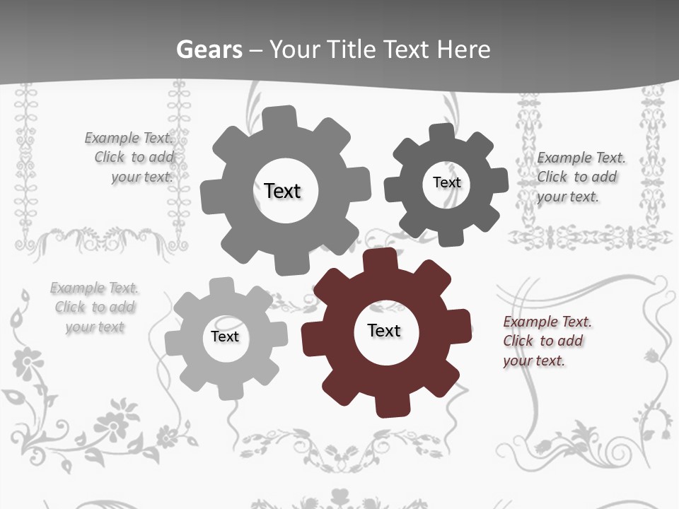 A Large Number Of Frames And Ornaments On A White Background PowerPoint Template