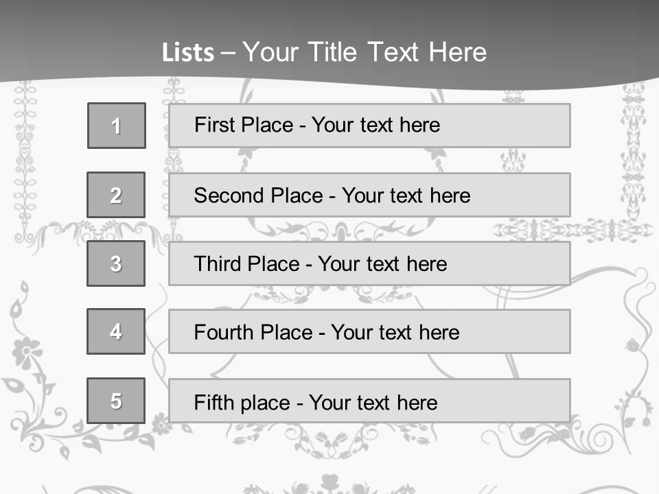 A Large Number Of Frames And Ornaments On A White Background PowerPoint Template
