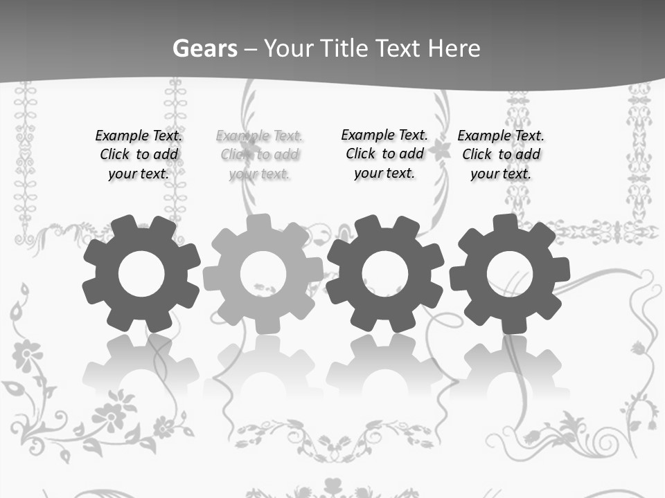 A Large Number Of Frames And Ornaments On A White Background PowerPoint Template