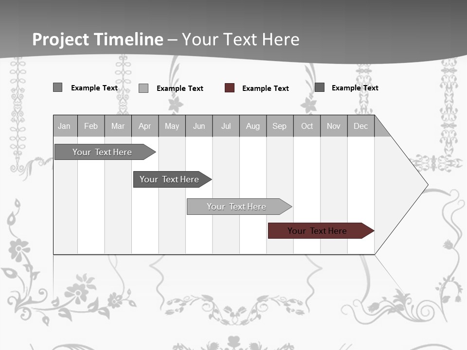 A Large Number Of Frames And Ornaments On A White Background PowerPoint Template