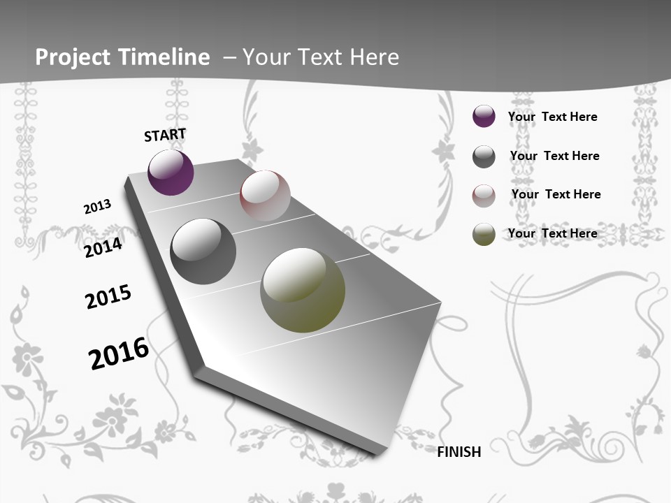 A Large Number Of Frames And Ornaments On A White Background PowerPoint Template