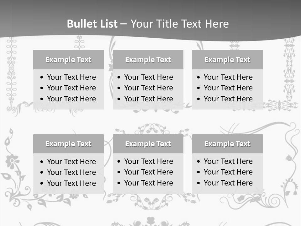 A Large Number Of Frames And Ornaments On A White Background PowerPoint Template