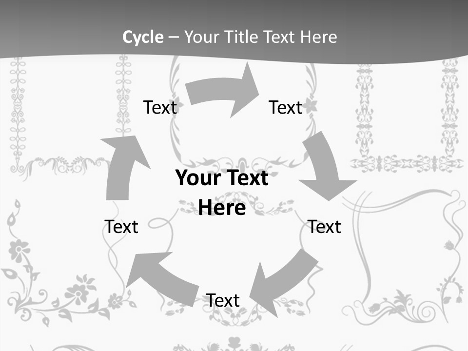 A Large Number Of Frames And Ornaments On A White Background PowerPoint Template