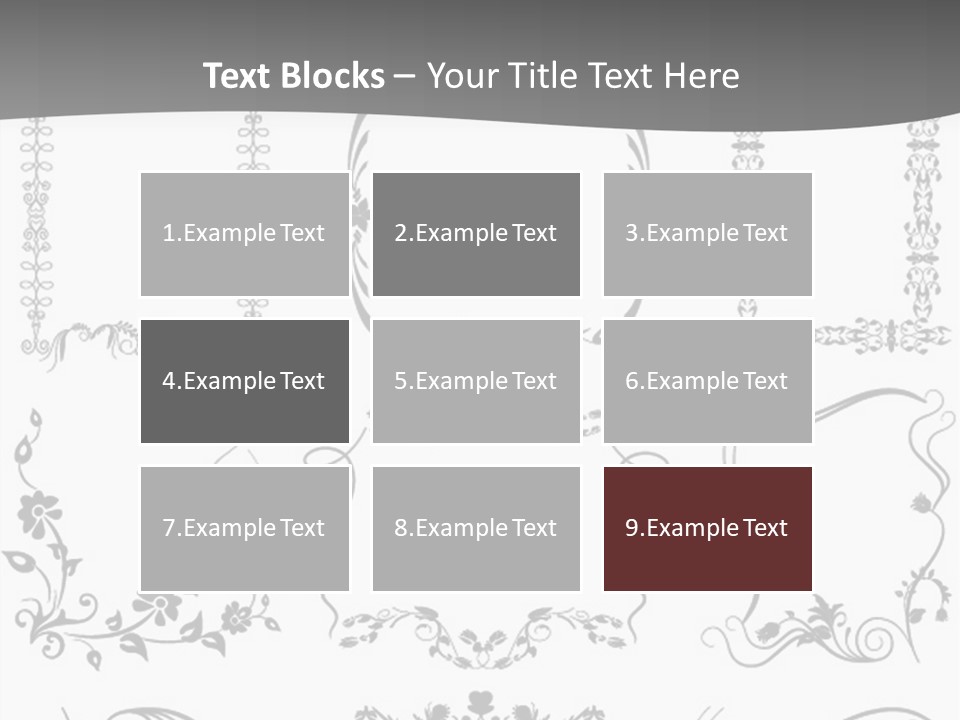 A Large Number Of Frames And Ornaments On A White Background PowerPoint Template