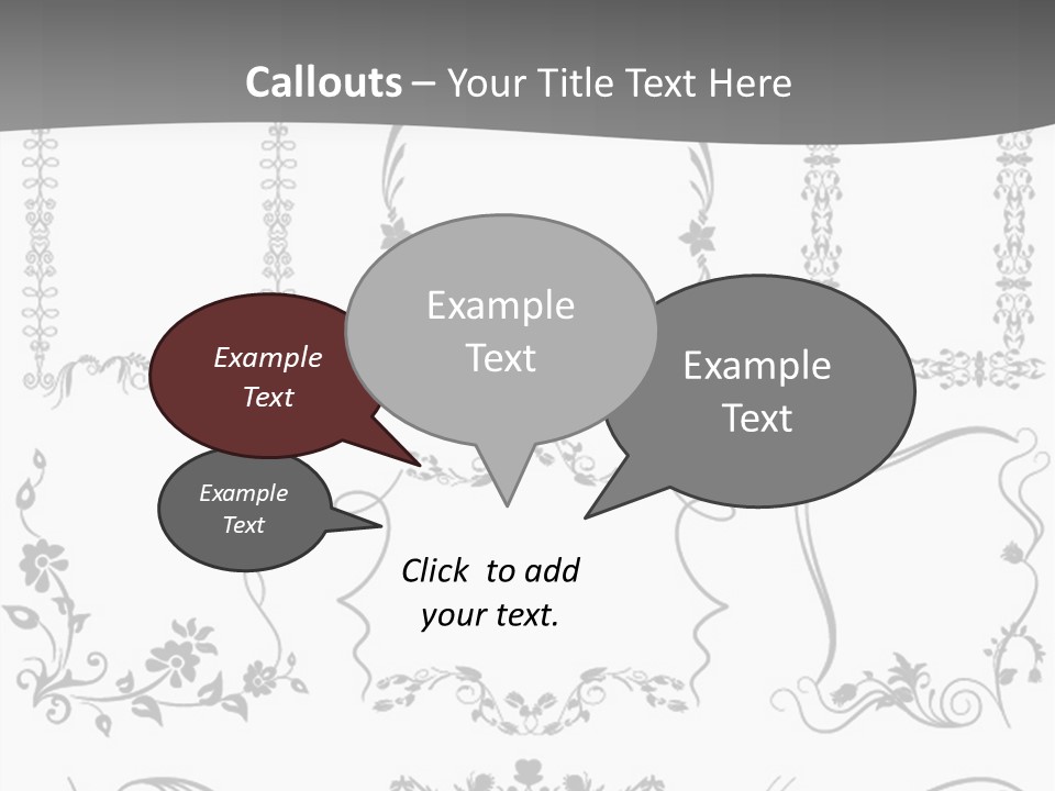A Large Number Of Frames And Ornaments On A White Background PowerPoint Template